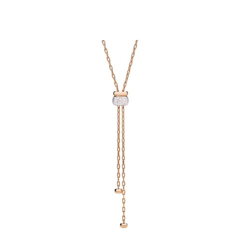 Pomellato ketting in rosé goud 18kt met briljant van 0,80 karaat
