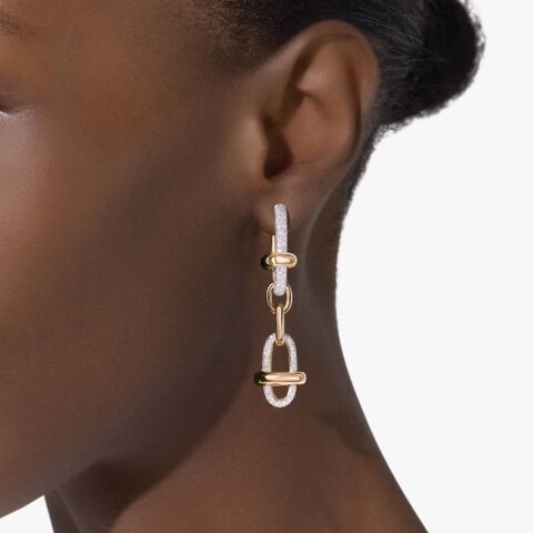 boucles d'oreilles Pomellato en or rose 18 ct avec brillant de 1.47 carat