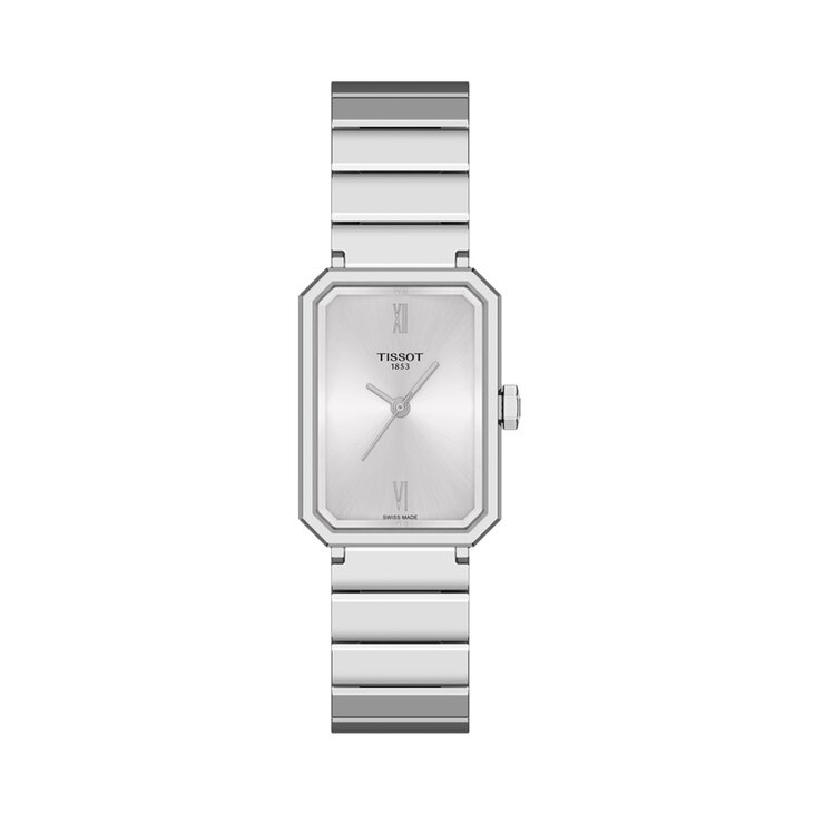 Tissot horloge met een kast in staal en een wijzerplaat in het zilver