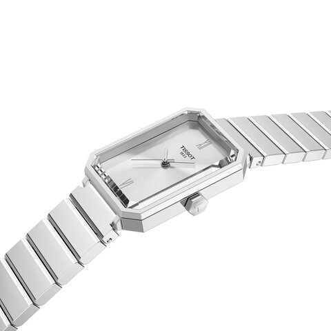 Tissot horloge met een kast in staal en een wijzerplaat in het zilver