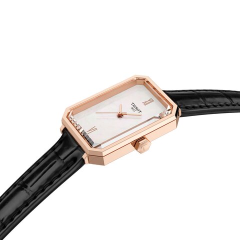 Tissot horloge met een kast in rosé pvd-coating en een wijzerplaat in het parelmoer