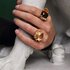Ole Lynggaard ring in geel goud 18kt met quartz fumé & toermalijn omringd door briljanten van 0,43 karaat - thumb