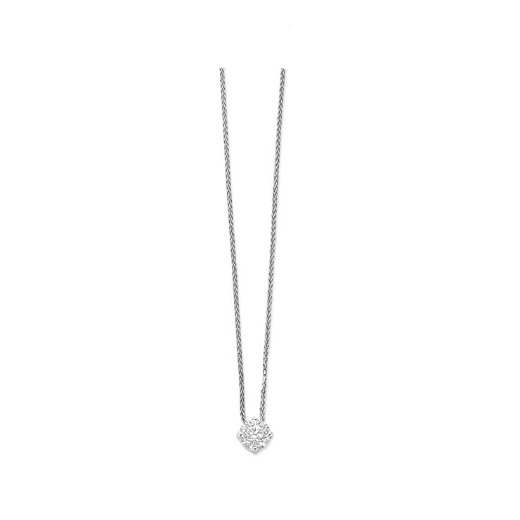 The Exclusive Collection ketting in wit goud 18kt met briljant van 1 karaat