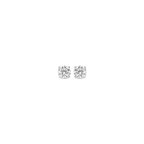 boucles d'oreilles Bloch en or blanc 18 ct avec brillant de 1 carat