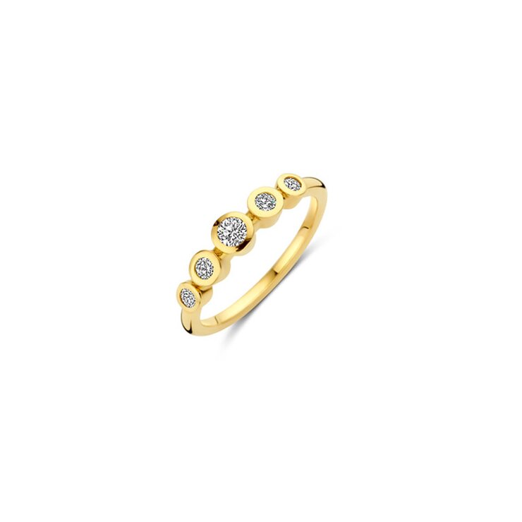 Casteur by Casteur ring in geel goud 18kt met briljant van 0,26 karaat