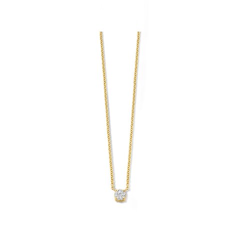 Casteur by Casteur ketting in geel goud 18kt met briljant van 0,30 karaat