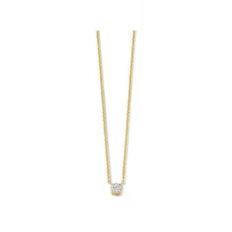 Casteur by Casteur ketting in geel goud 18kt met briljant van 0,30 karaat