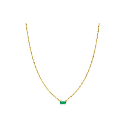 collier Casteur by Casteur en or jaune 18 ct avec émeraude