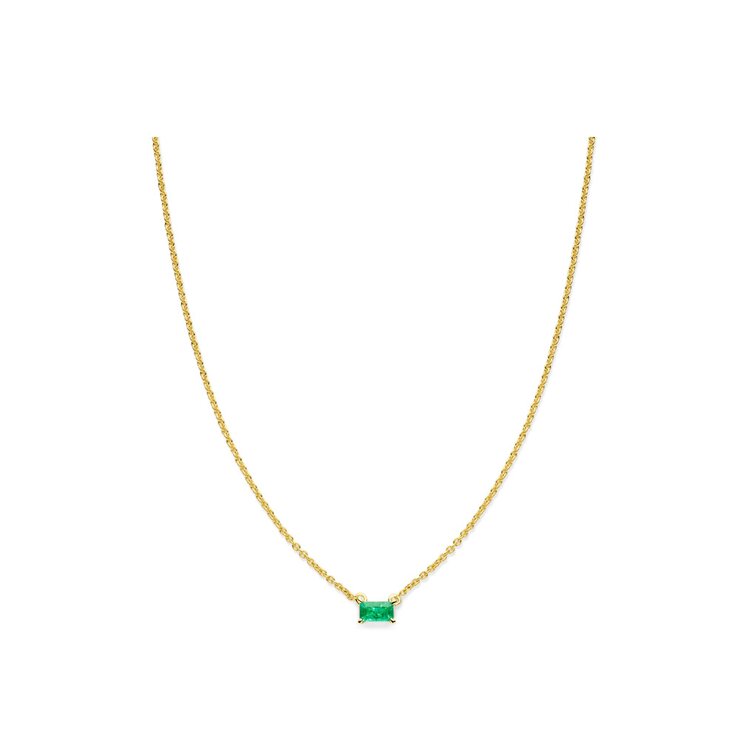 Casteur by Casteur ketting in geel goud 18kt met smaragd