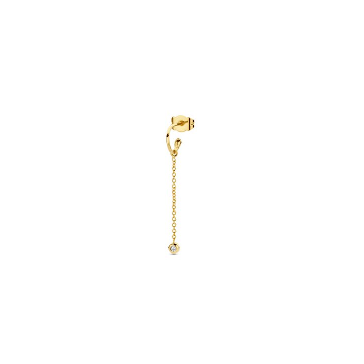 Casteur by Casteur oorring in geel goud 18kt met briljant van 0,03 karaat