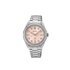 Seiko horloge met een kast in staal, met een wijzerplaat in het roze en een diameter van 34 mm - thumb