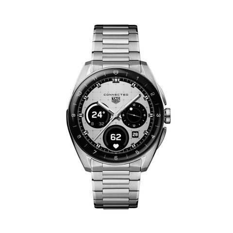TAG Heuer horloge met een kast in staal, met een wijzerplaat in het zwart en een diameter van 40 mm