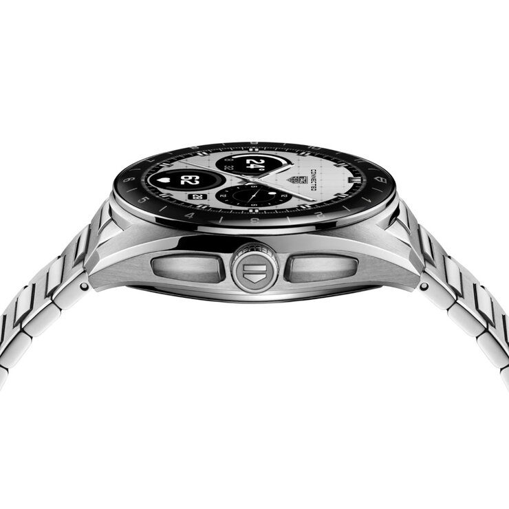 TAG Heuer horloge met een kast in staal, met een wijzerplaat in het zwart en een diameter van 40 mm