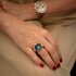 Pomellato ring in rosé goud 18kt met topaas london omringd door briljanten van 0,94 karaat - thumb