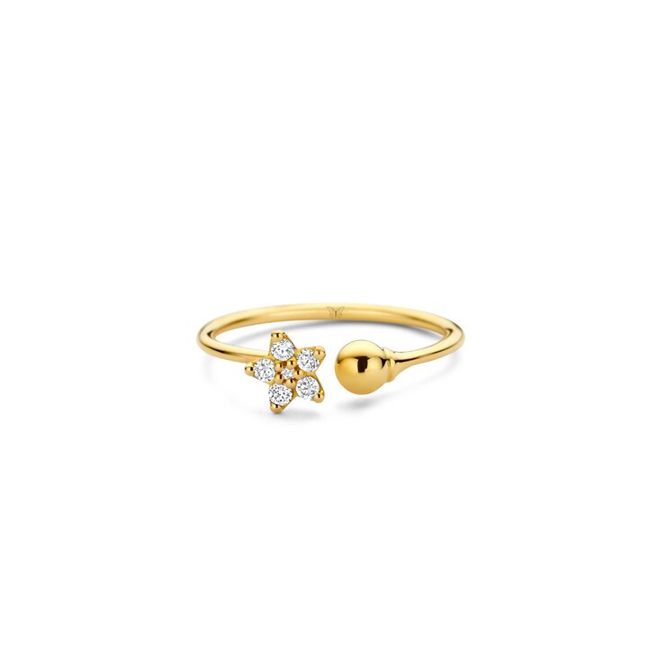 bague Casteur by Casteur en or jaune 18 ct avec brillant de 0.10 carat