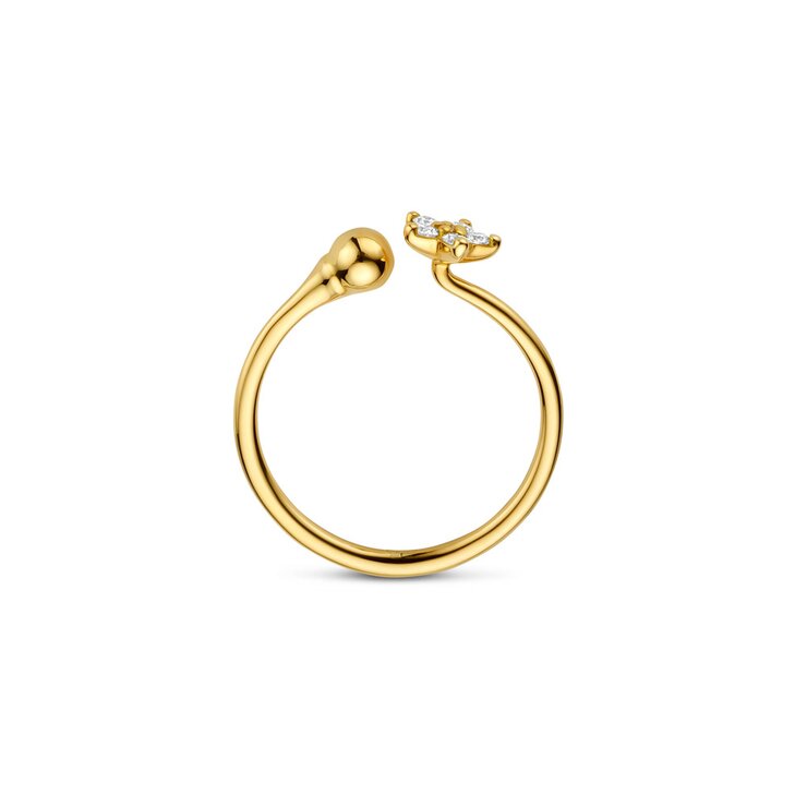 bague Casteur by Casteur en or jaune 18 ct avec brillant de 0.10 carat