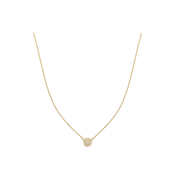 collier Casteur by Casteur en or jaune 18 ct avec brillant de 0.17 carat