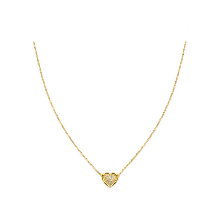 collier Casteur by Casteur en or jaune 18 ct avec brillant de 0.11 carat