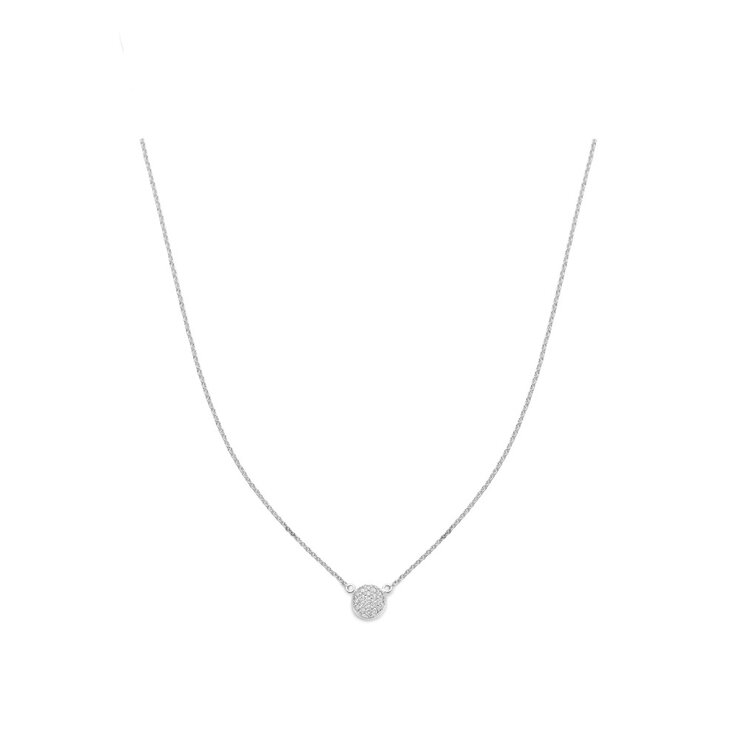 collier Casteur by Casteur en or blanc 18 ct avec brillant de 0.17 carat