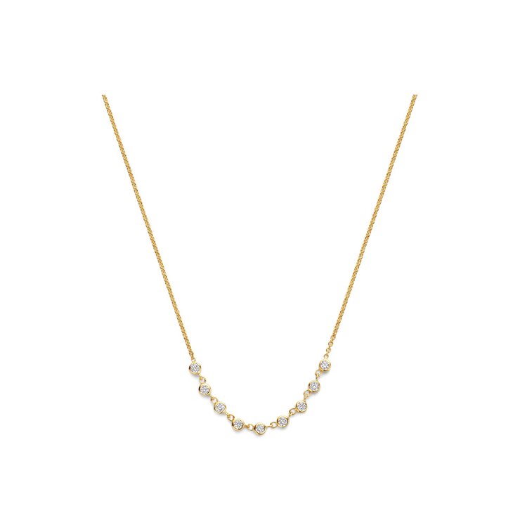 collier Casteur by Casteur en or jaune 18 ct avec brillant de 0.45 carat