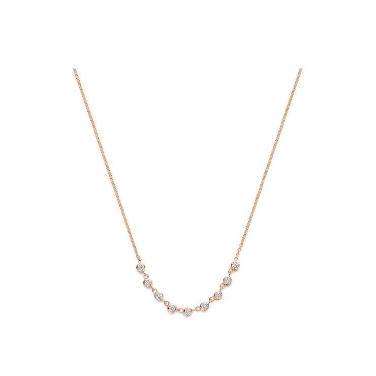 Casteur by Casteur ketting in rosé goud 18kt met briljant van 0,45 karaat