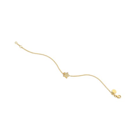 bracelet Casteur by Casteur en or jaune 18 ct avec brillant de 0.21 carat