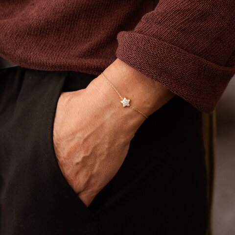 Casteur by Casteur armband in geel goud 18kt met briljant van 0,21 karaat