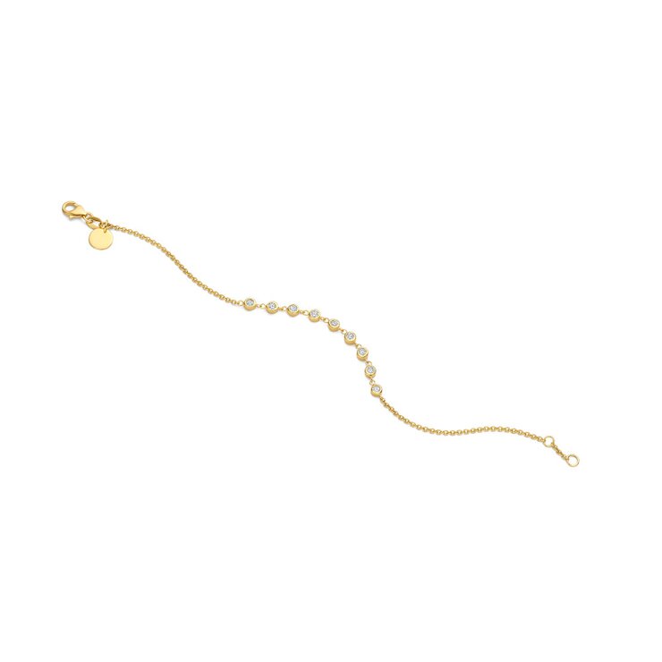 Casteur by Casteur armband in geel goud 18kt met briljant van 0,45 karaat