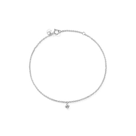 bracelet Burato Gioilelli en or blanc 18 ct avec brillant de 0.05 carat