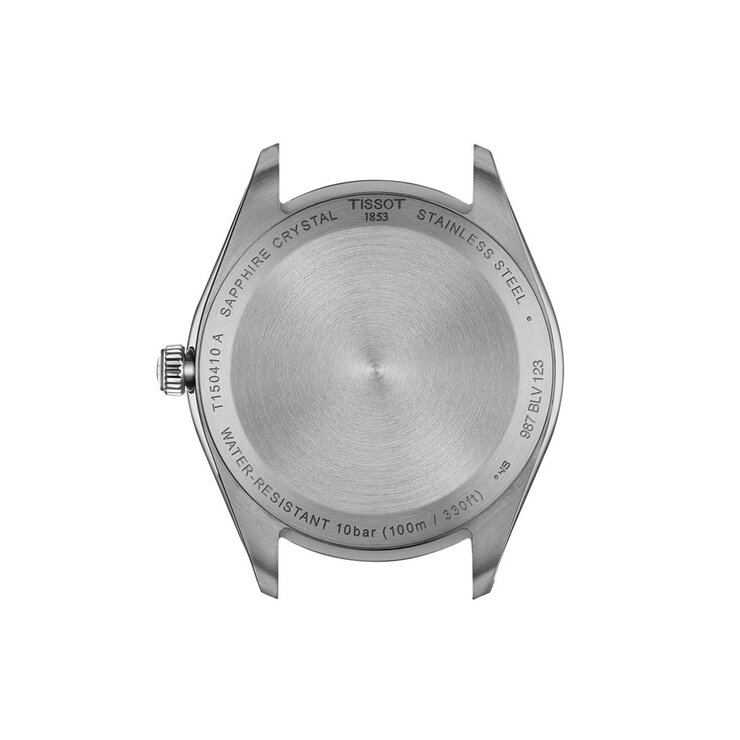 Tissot horloge met een kast in staal, met een wijzerplaat in het grijs en een diameter van 40 mm