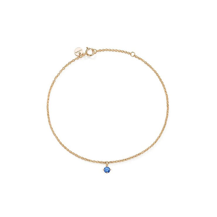 Burato Gioilelli armband in geel goud 18kt met saffier