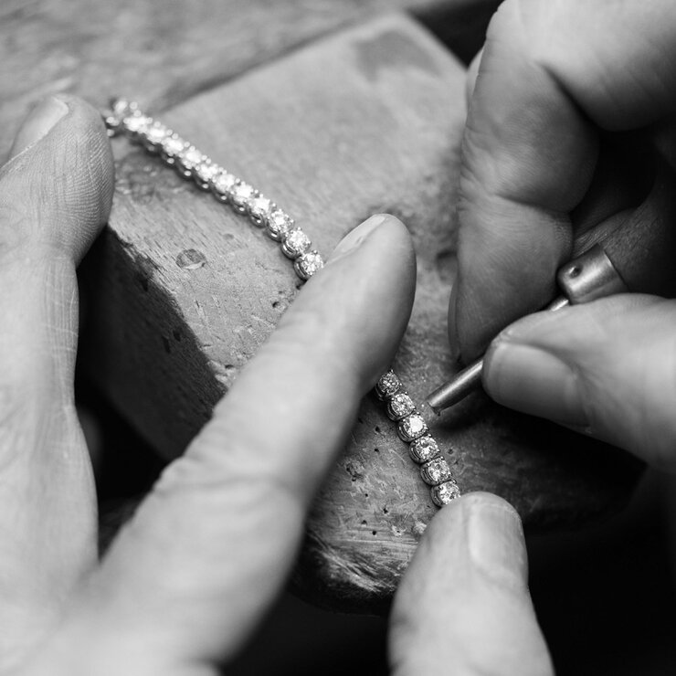 The Exclusive Collection armband in wit goud 18kt met briljant van 9,60 karaat