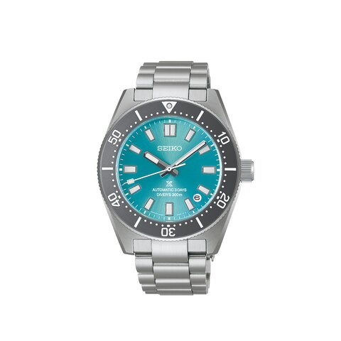 Seiko horloge met een kast in staal, met een wijzerplaat in het blauw en een diameter van 40 mm