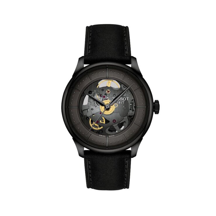 Tissot horloge met een kast in staal, met een wijzerplaat in het grijs en een diameter van 39 mm