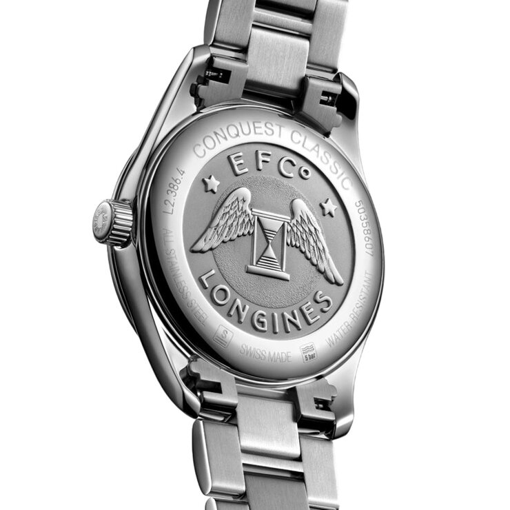 Longines horloge met een kast in staal, met een wijzerplaat in het zilver en een diameter van 29.5 mm