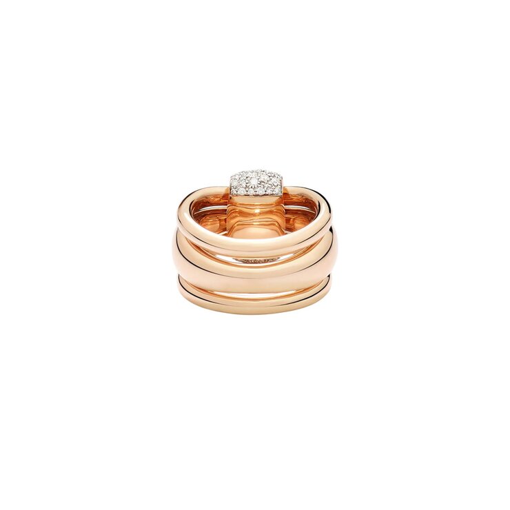 Pomellato ring in rosé goud 18kt met briljant van 0,97 karaat