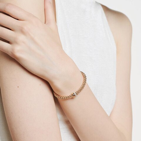 bracelet Fope en or jaune 18 ct avec brillant de 0.29 carat