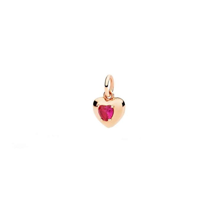DoDo hanger in rosé goud 9kt met robijn