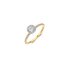 The Exclusive Collection verlovingsring in geel goud 18kt met briljant (ronde diamant) van 0,32 karaat als hoofdsteen omringd door briljanten van 0,21 karaat - thumb