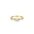 The Exclusive Collection verlovingsring in geel goud 18kt met briljant (ronde diamant) van 0,40 karaat als hoofdsteen omringd door briljanten van 0,10 karaat - thumb