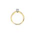 The Exclusive Collection verlovingsring in geel goud 18kt met briljant (ronde diamant) van 0,40 karaat als hoofdsteen omringd door briljanten van 0,10 karaat - thumb