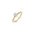 The Exclusive Collection verlovingsring in geel goud 18kt met peervormige diamant van 0,40 karaat als hoofdsteen omringd door briljanten van 0,18 karaat - thumb