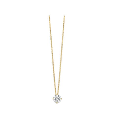 The Exclusive Collection ketting in geel goud 18kt met briljant van 1 karaat