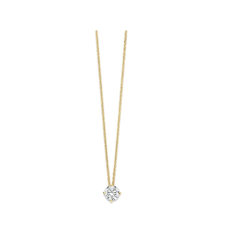The Exclusive Collection ketting in geel goud 18kt met briljant van 1 karaat