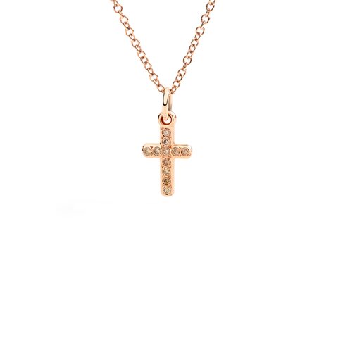 pendentif DoDo en or rose 9 ct avec brillant brun