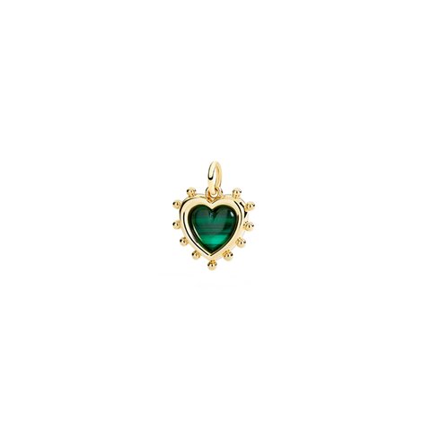 DoDo hanger in geel goud 9kt + zilver met malachite