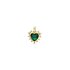 DoDo hanger in geel goud 9kt + zilver met malachite - thumb