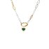 DoDo hanger in geel goud 9kt + zilver met malachite - thumb
