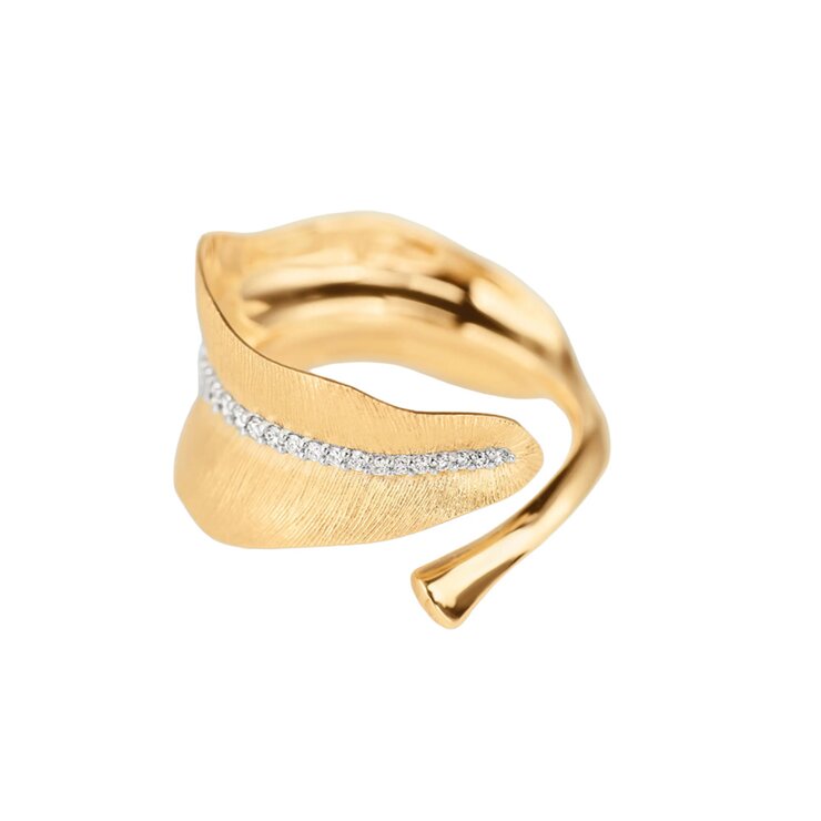 Ole Lynggaard ring in geel goud 18kt met briljant van 0,28 karaat