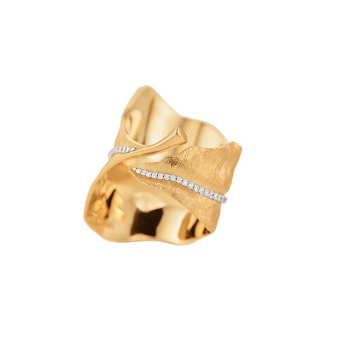 Ole Lynggaard ring in geel goud 18kt met briljant van 0,45 karaat
